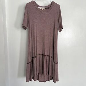 Maroon striped dress